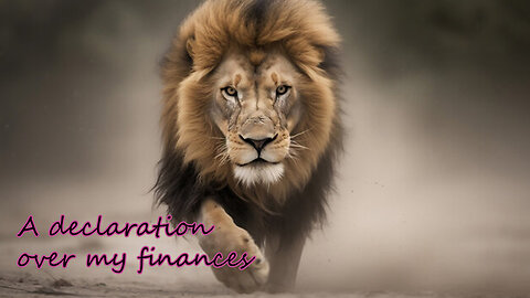 A declaration over my finances