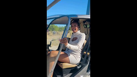 🚁 She’s not chasing dreams — she’s flying above them. ✨🔥 #Luxury #Goals #SkyHigh