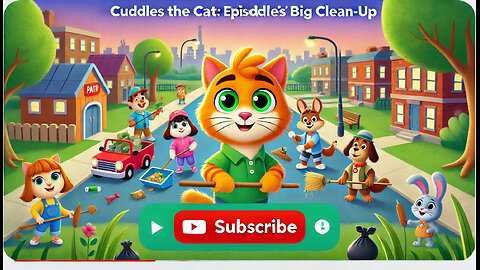 The Dailyyy Stories | Cuddles the Cat - Episode 20 | Cuddles’ Big Clean-Up Mission