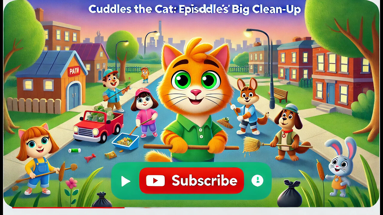 The Dailyyy Stories | Cuddles the Cat - Episode 20 | Cuddles’ Big Clean-Up Mission