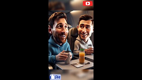 ronaldo and messi go to airpln