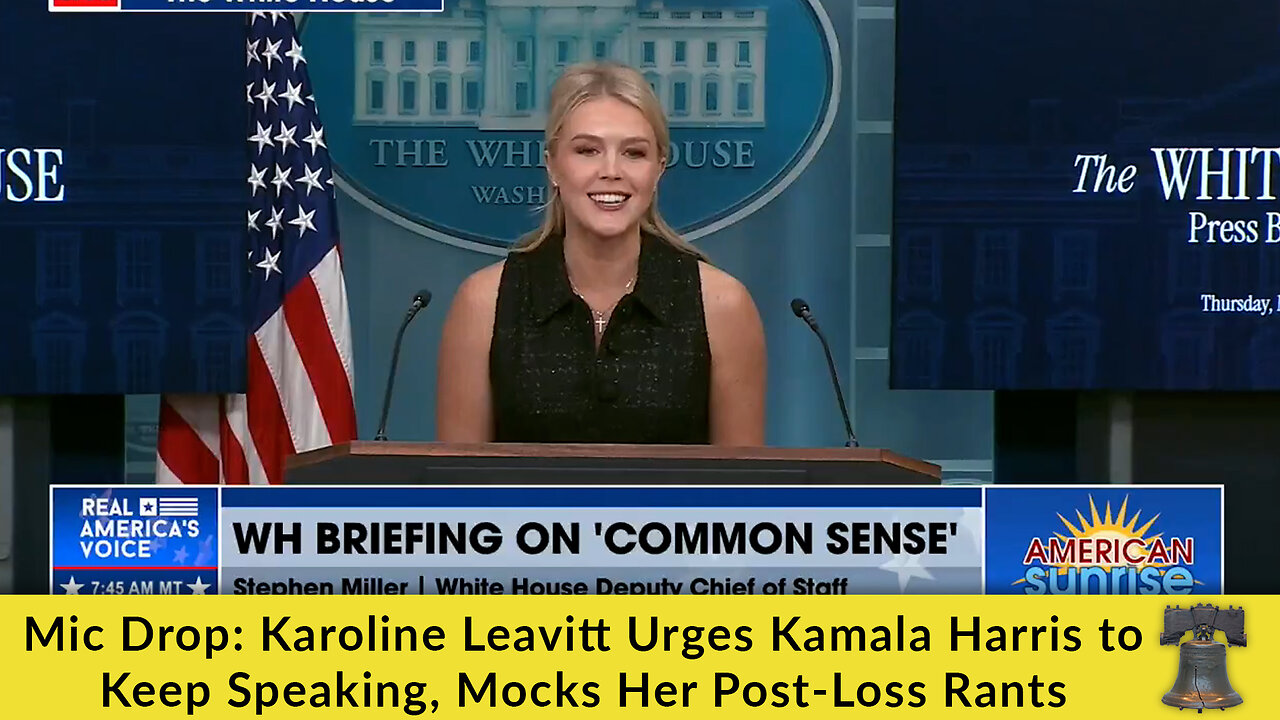 Mic Drop: Karoline Leavitt Urges Kamala Harris to Keep Speaking, Mocks Her Post-Loss Rants