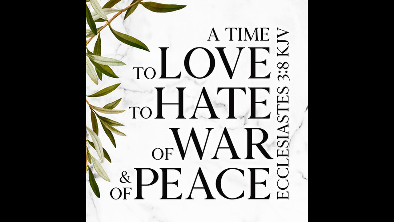 Sunday Talk with Jamal 14/09/25 Ecclesiastes 3:8 A time to love, and a time to hate