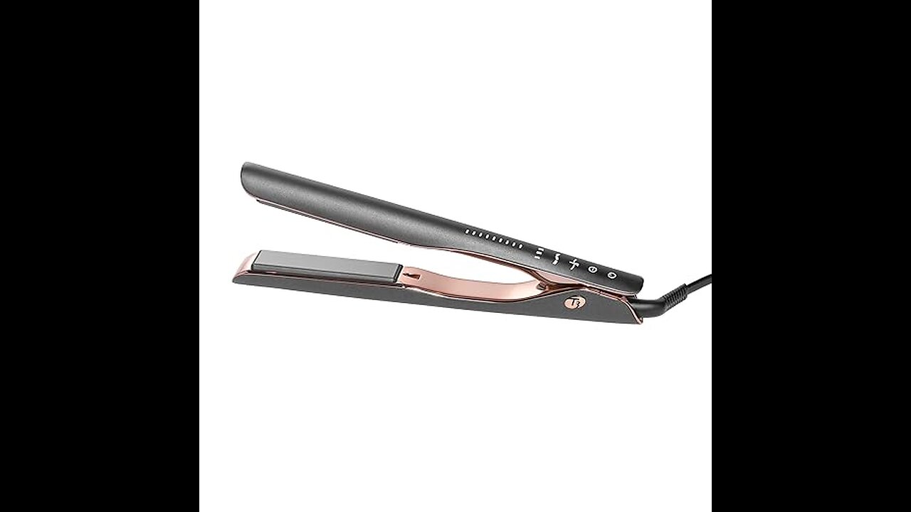 T3 Smooth ID 1” Flat Iron with HeatID Tech, Touch Controls & Ceramic Plates for Smart Styling