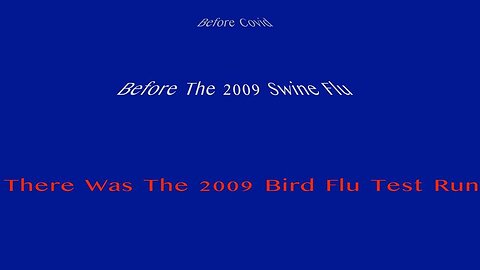 Before Swine Flu 2009 There Was Bird Flu 2009 - Both Had Experimental Vaccines