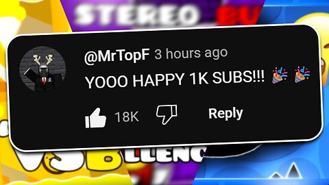SO I CELEBRATED 1K SUBSCRIBERS WITH MRTOPF!! 🎉 (Geometry Dash)