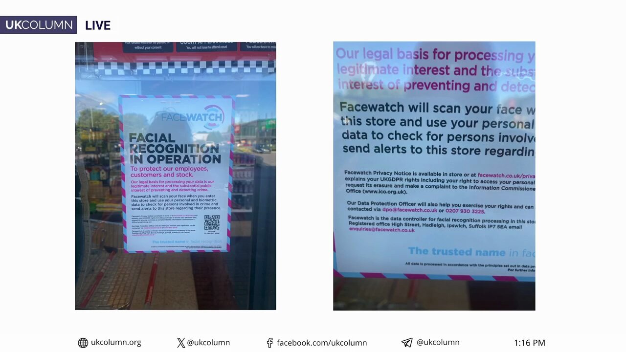 Facial Recognition in Aisle Four: Facewatch and the Legal Grey Zone | UK Column News
