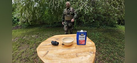 ACETONE removal of rifle scope