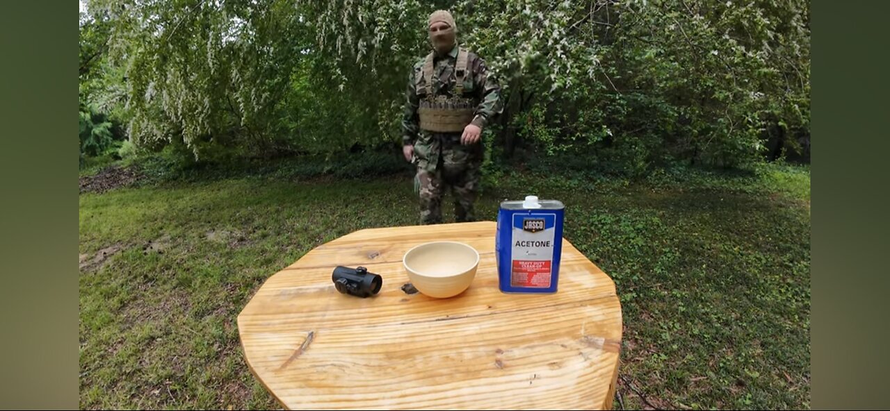 ACETONE removal of rifle scope