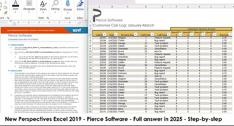 New Perspectives Excel 2019 | Module 7: End of Module Project 1 | Pierce Software (Update 2025)