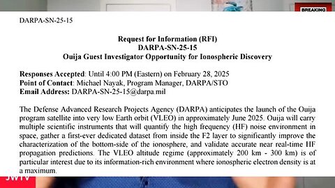 "Unveiling the Truth: DARPA's Ouija Frequency is Active - JW Tv Insights"