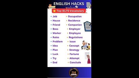Basic 🆚 Advance daily use vocabulary you must know 08 #studyhacks123 #vocabulary #english #shorts