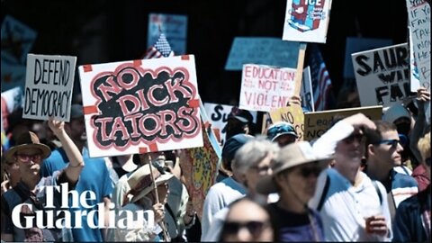 Tens of thousands rally against trump across the us