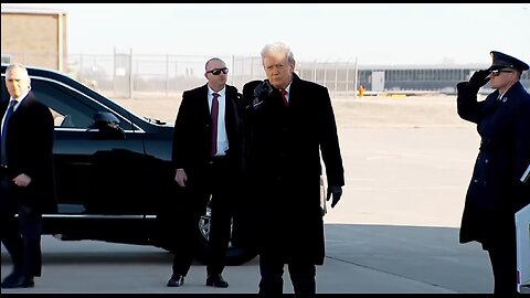 President Trump arrives in Des Moines, IA