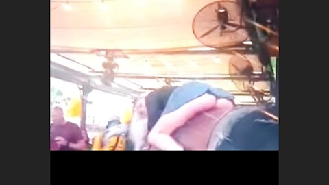 Mechanical bull cheeks slip