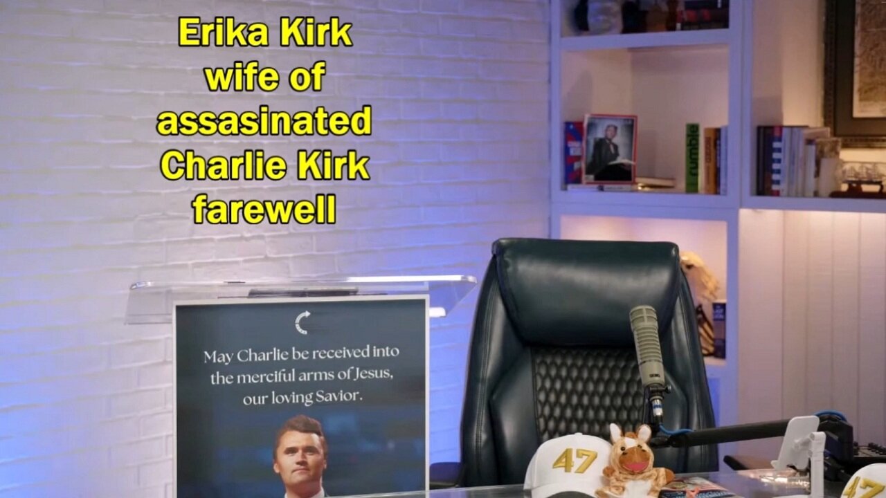 Erika Kirk wife of assassinated Charlie Kirk farewell