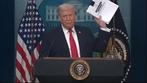 Trump Holds Up A STACK Of Accomplishments From His First Year In Office