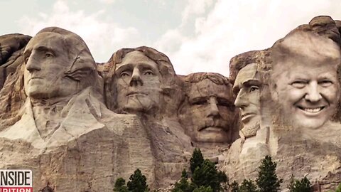 Trump on mount Rushmore
