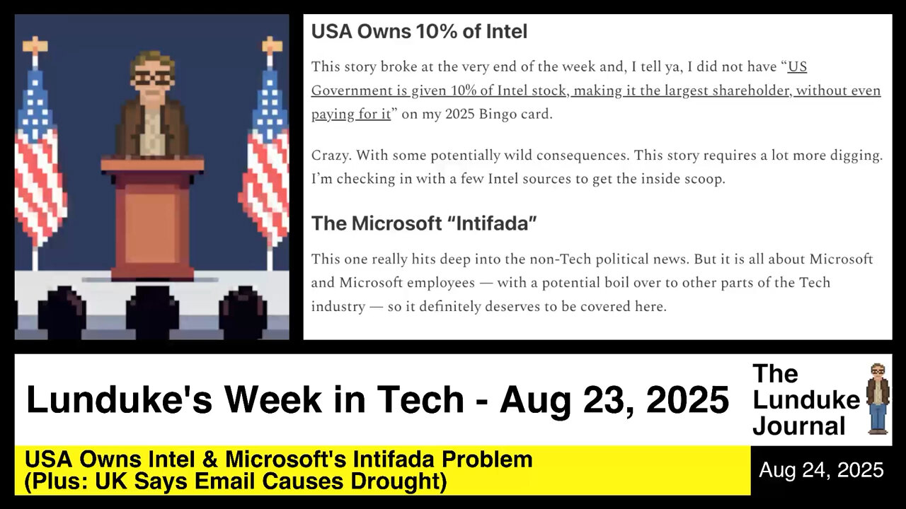 Lunduke's Week in Tech - Aug 23, 2025