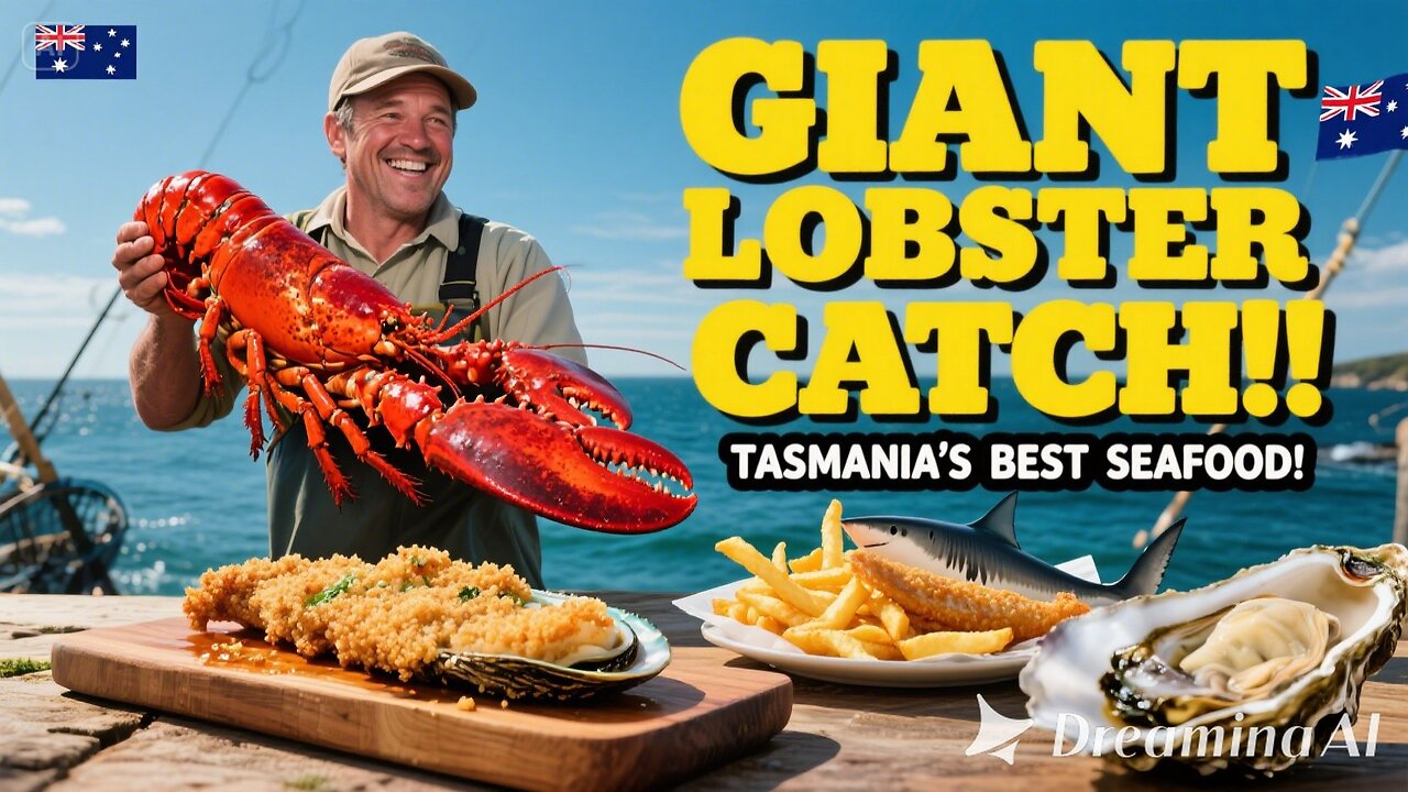 Australia’s GIANT Rock Lobsters!! Hand Caught Tasmanian Seafood!!