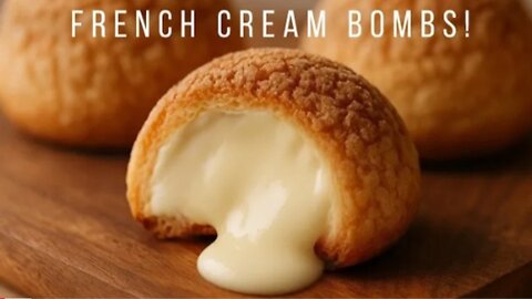 From simple ingredients to stunning cream puffs (French choux au craquelin)🥰😋 ❤️