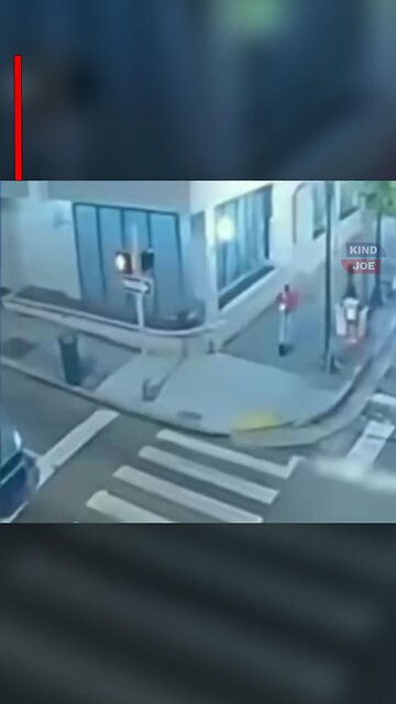 Footage of when an 18-year-old fell from her scooter at a stoplight and was accidentally run over