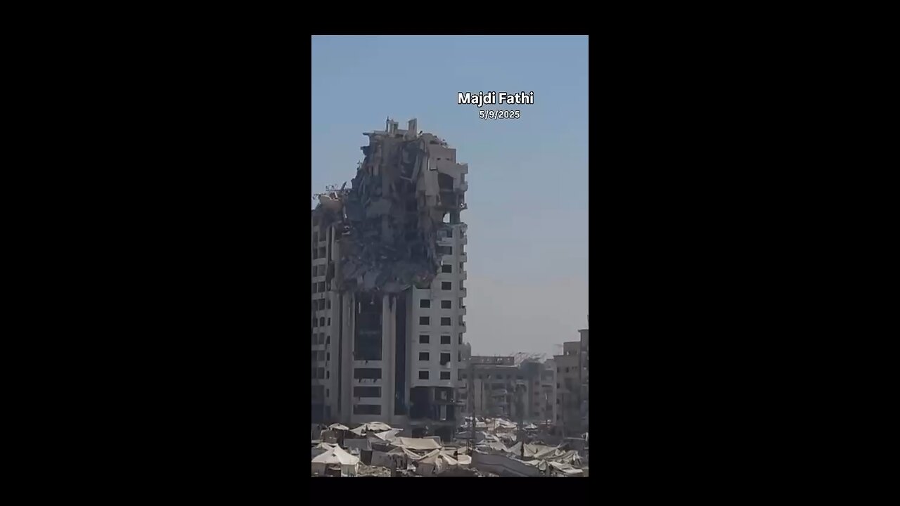 More Higher building taken down after evacuations. Gaza City.