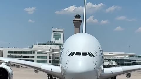 Airbus A380 taxi of Lufthansa