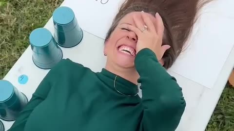 Pick the wrong cup, lose all your hair! 😱 #hairstyle #challenge #funny