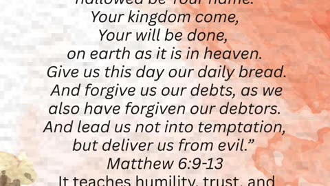 Pray like Jesus Taught