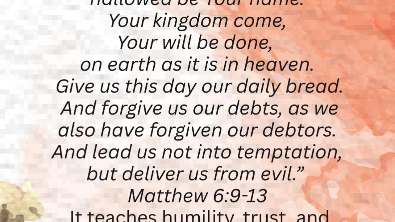 Pray like Jesus Taught