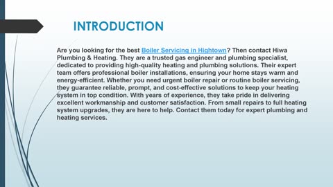 Looking for the best Boiler Servicing in Hightown