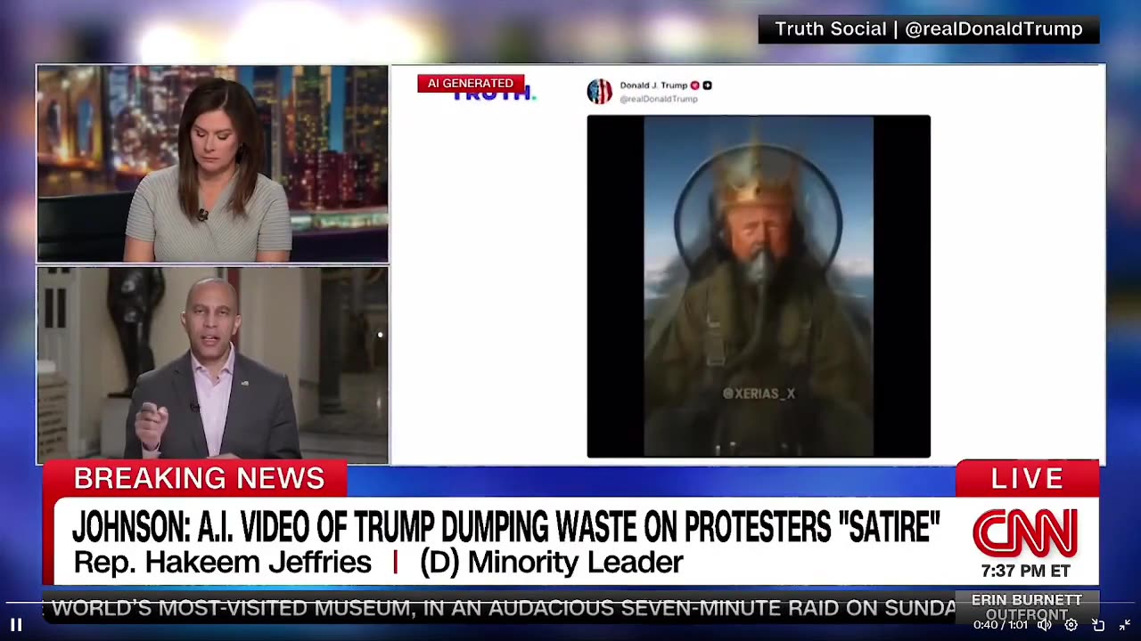 🚨 BREAKING: Trong một khoảnh khắc vui nhộn, CNN vừa bắt Hakeem Jeffries xem Harry Sisson bị...