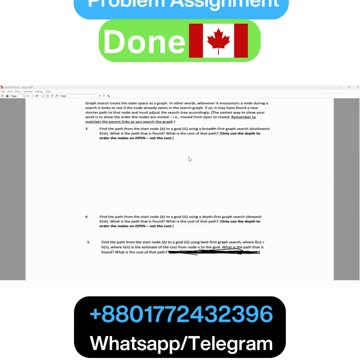 Student Work(Assignment) | CSC384 – Heuristic Graph Problem Solution | University of Toronto