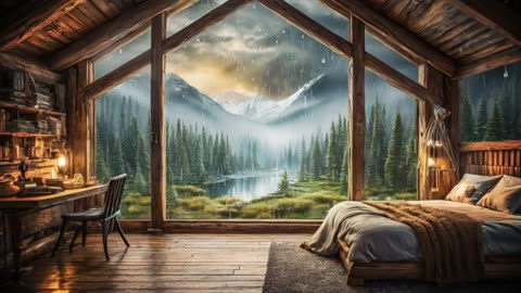 Cozy Cabin Vibes: Rainfall and Relaxing Tunes