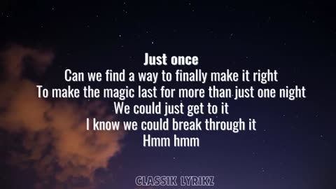 Just Once - James Ingram (Lyrics)