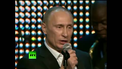 President Vladimir Putin Singing "Blueberry Hill" To Hollywood Celebrities, etc.