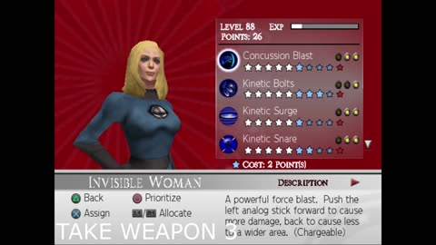 Ultimate Alliance 2 Invisible Woman Voicelines