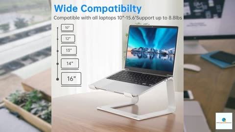 GleYo Laptop Stand for Desk Detachable Aluminum Computer Riser Portable Notebook Holder Co
