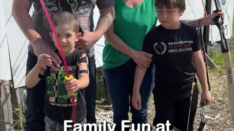 🏹 Dad takes the shot... 🎯 and nails the bullseye!