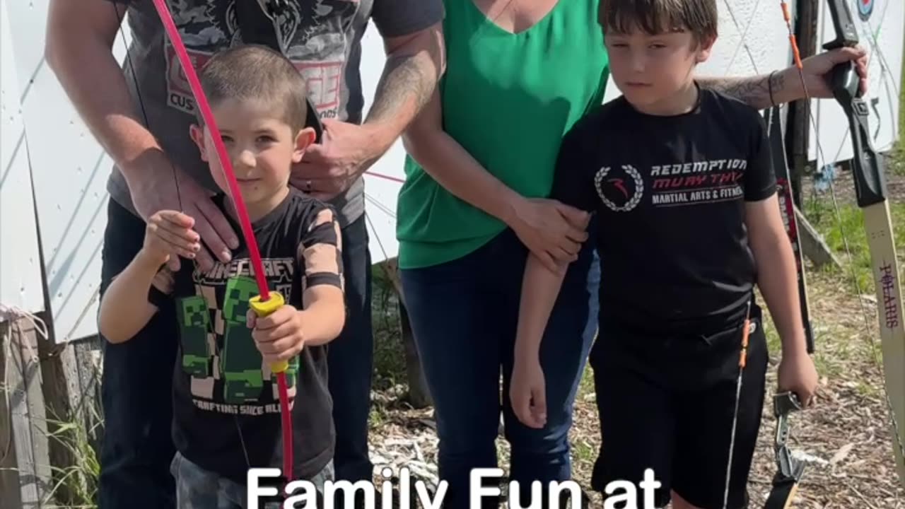 🏹 Dad takes the shot... 🎯 and nails the bullseye!