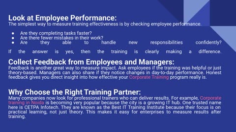 How to Measure the Impact of Employee Training