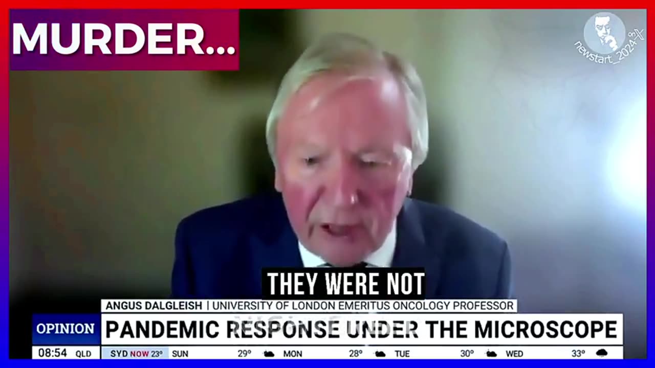 Dr. Angus Dalgleish: The Covid-19 Injections Are Associated with a Alarming Surge in Turbo Cancers.