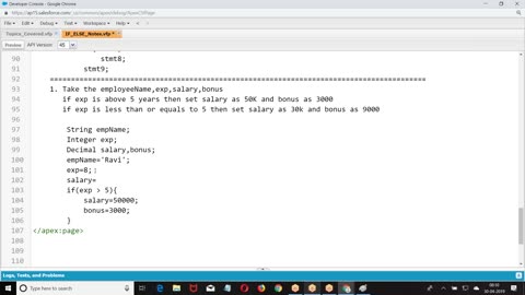 Salesforce Apex Videos-4. Local-Global-IF-ELSE