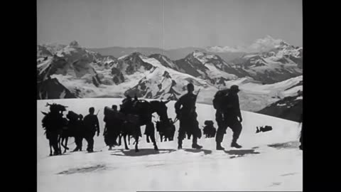 Assembly and firing of a 7.5cm Gebirgsgeschütz 36 in the Caucasus Mountains in January 1943