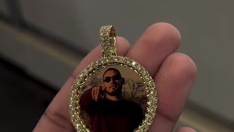 10K Gold & Natural Diamond Memory Pendant