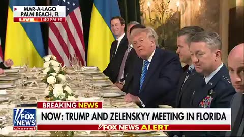President Trump offers the press LUNCH