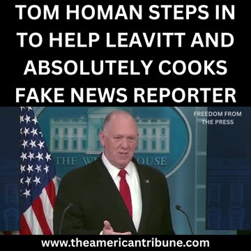 WATCH: Tom Homan Torches Woke Reporter to Her Face