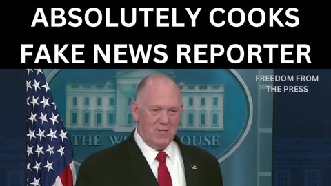 WATCH: Tom Homan Torches Woke Reporter to Her Face