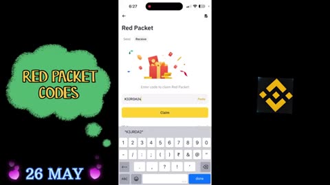 binance red pocket codes